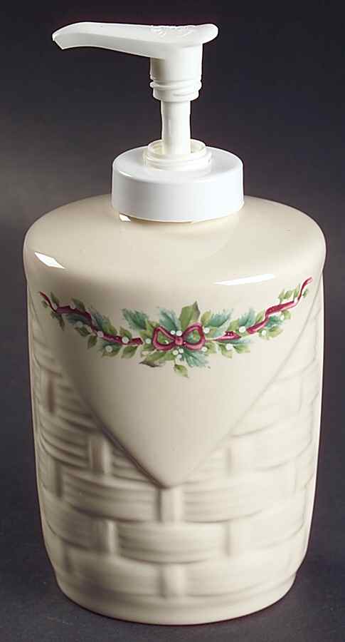 Holly Joy Basketweave Lotion Dispenser by Pfaltzgraff-1