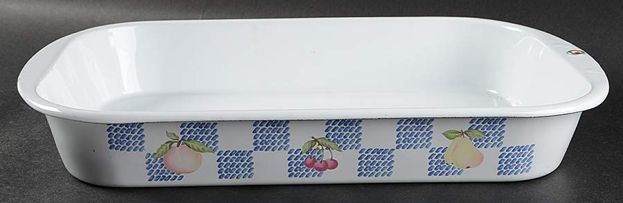 Hopscotch (Fruit) 15" Metal Rectangular Baker by Pfaltzgraff-1