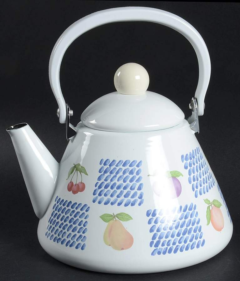Hopscotch (Fruit) Metal Kettle & Lid by Pfaltzgraff-1