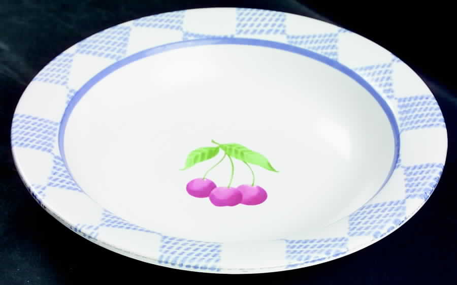 Hopscotch (Fruit) Rim Soup Bowl by Pfaltzgraff-1