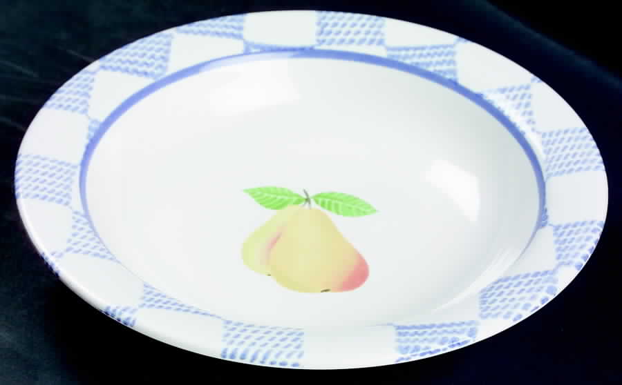Hopscotch (Fruit) Rim Soup Bowl by Pfaltzgraff-1