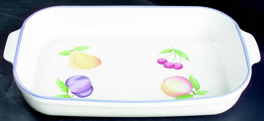 Hopscotch (Fruit) 13"  Rectangular Baker by Pfaltzgraff-1