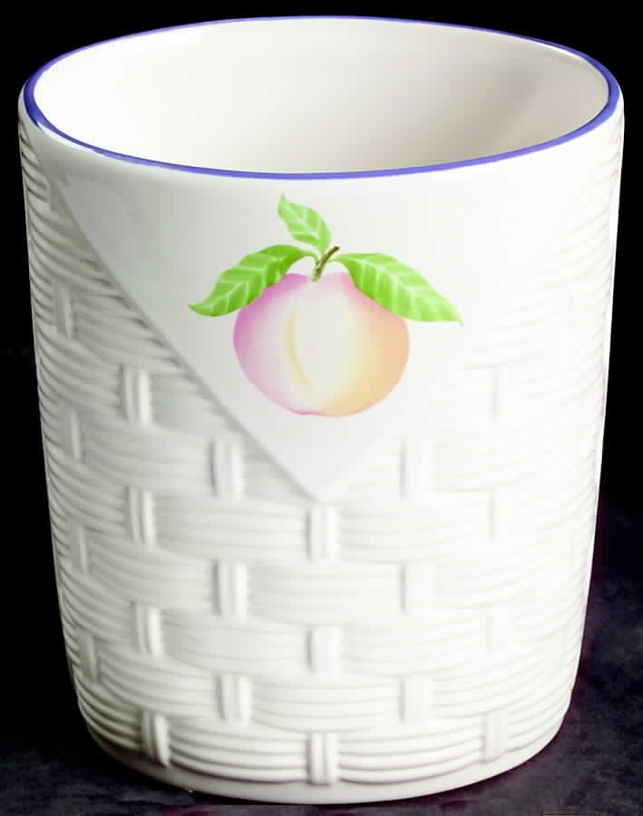 Hopscotch (Fruit) Basketweave Utensil Holder by Pfaltzgraff-1