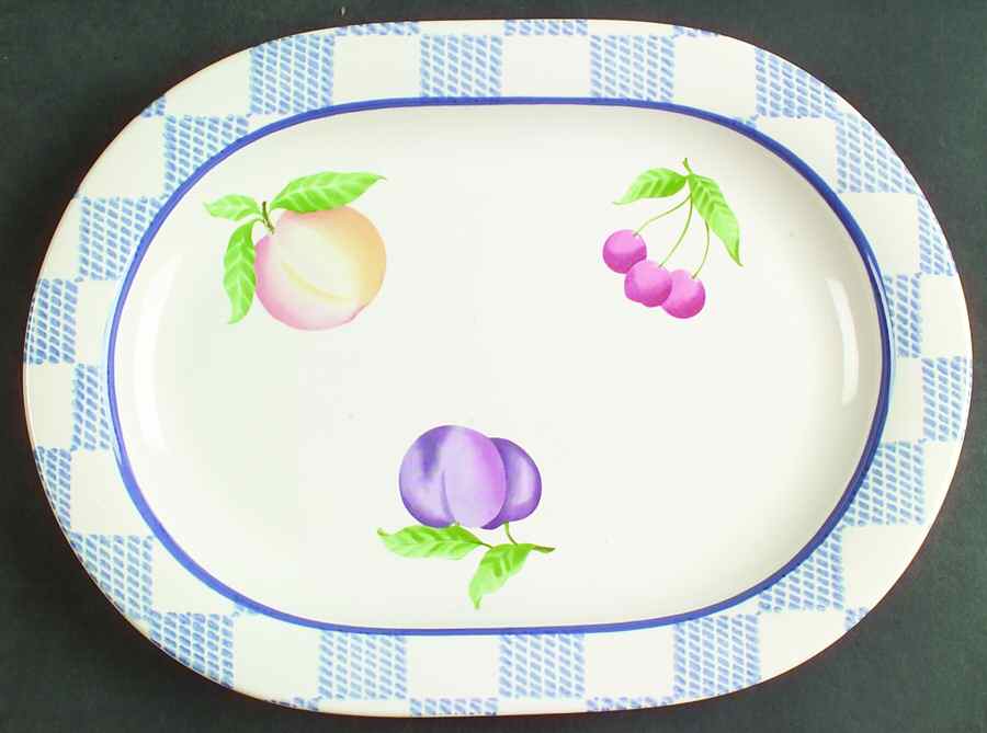 Hopscotch (Fruit) 12" Oval Serving Platter by Pfaltzgraff-1