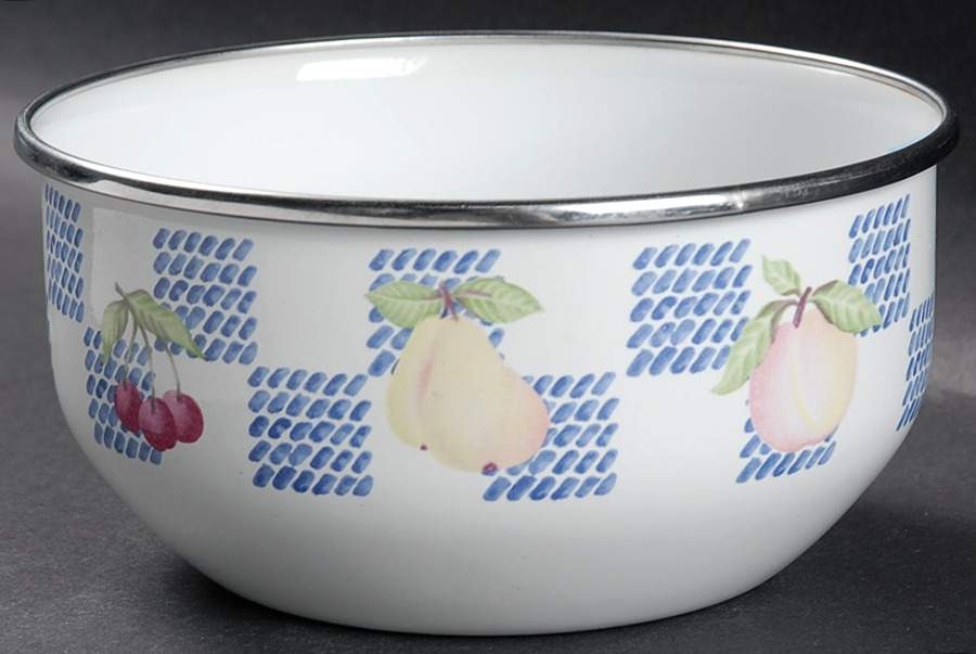 Hopscotch (Fruit) 5 3/4" Metal Bowl by Pfaltzgraff-1