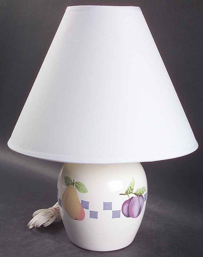 Hopscotch (Fruit) 13" Electric Lamp & Shade by Pfaltzgraff-1
