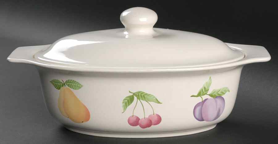 Hopscotch (Fruit) 1.25 Qt Oval Covered Casserole by Pfaltzgraff-1