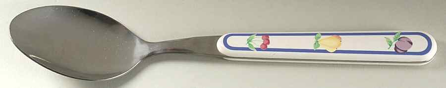 Hopscotch (Fruit) Place/Oval Soup Spoon by Pfaltzgraff-1
