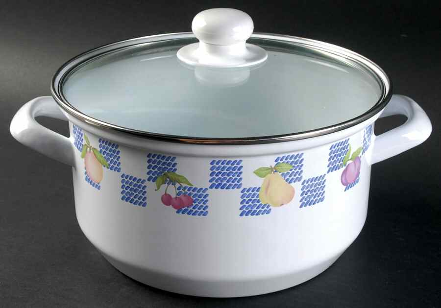 Hopscotch (Fruit) 4 Quart Metal Stew Pot by Pfaltzgraff-1