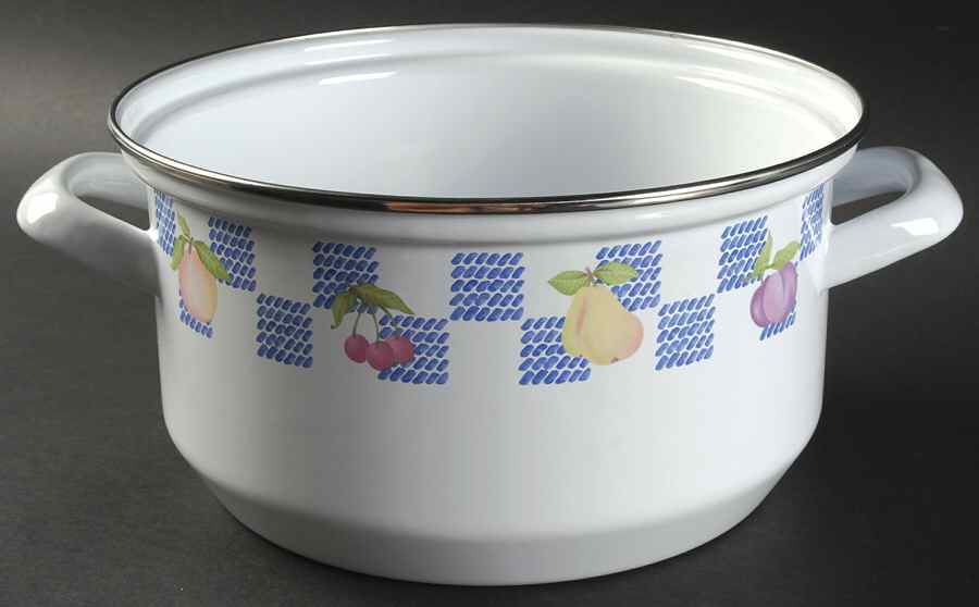 Hopscotch (Fruit) 4 Quart Metal Stew Pot No Lid by Pfaltzgraff-1