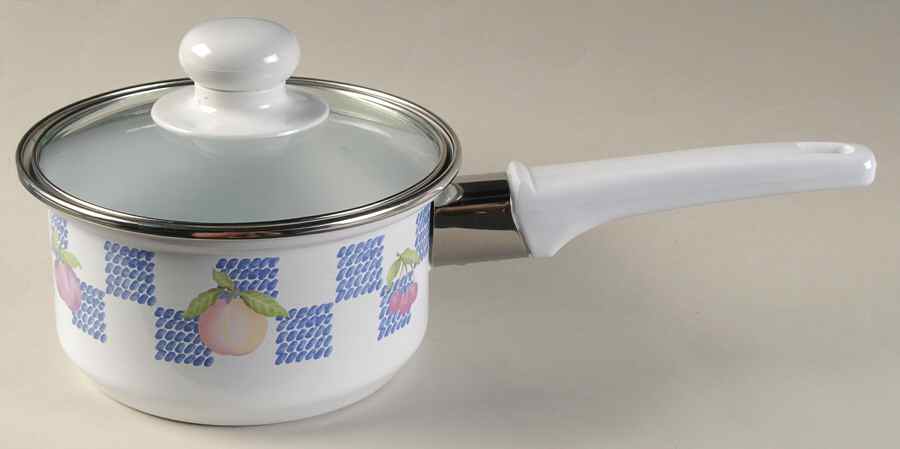 Hopscotch (Fruit) 1.5 Qt Metal Cvrd Saucepan with Glass Lid by Pfaltzgraff-1