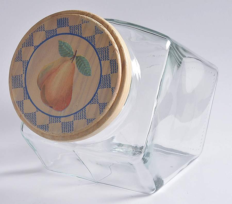 Hopscotch (Fruit) Large Glassware Canister by Pfaltzgraff-1