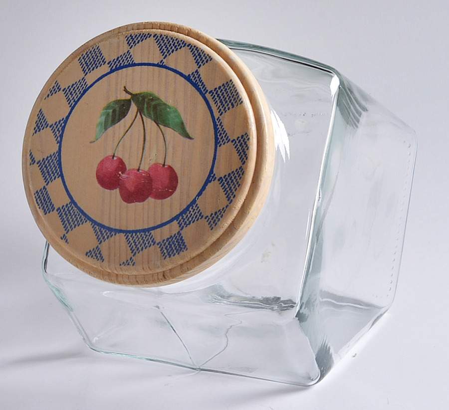 Hopscotch (Fruit) Large Glassware Canister by Pfaltzgraff-1