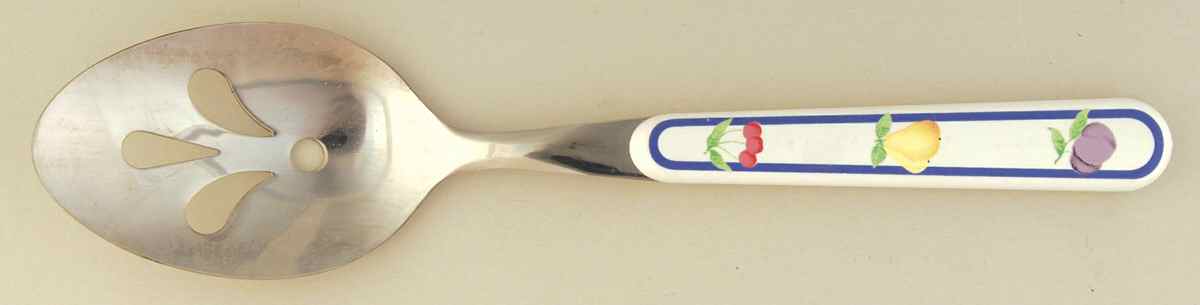 Hopscotch (Fruit) Pierced Tablespoon (Serving Spoon) by Pfaltzgraff-1