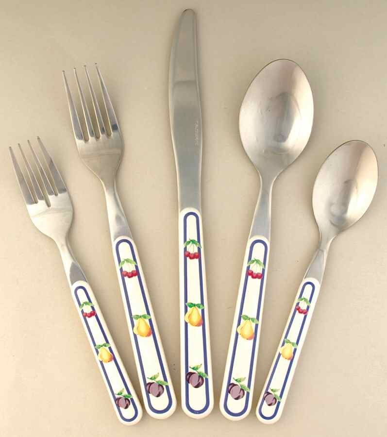 Hopscotch (Fruit) 20-Piece Flatware Set (4 5-Piece Place Settings) by Pfaltzgraff-1