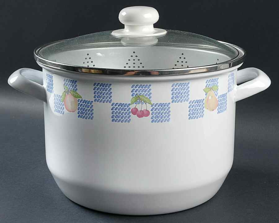 Hopscotch (Fruit) 8 Quart Stockpot/Steamer with Glass Lid by Pfaltzgraff-1