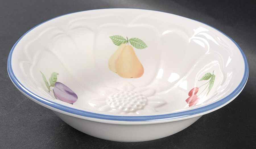 Hopscotch (Fruit) 7" Floral Embossed Bowl by Pfaltzgraff-1