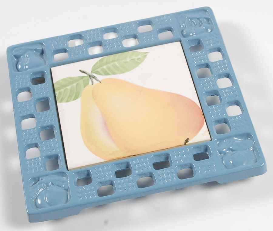 Hopscotch (Fruit) Metal Frame Square Trivet by Pfaltzgraff-1