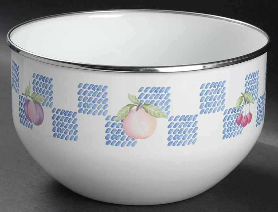 Hopscotch (Fruit) 7" Metal Bowl by Pfaltzgraff-1