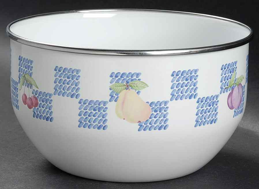 Hopscotch (Fruit) 6" Metal Bowl by Pfaltzgraff-1