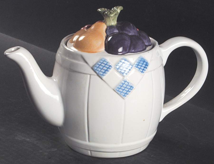 Hopscotch (Fruit) Teapot & Lid by Pfaltzgraff-1