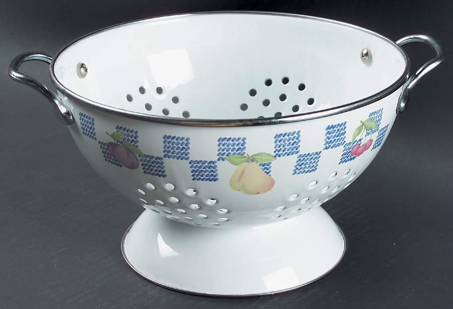 Hopscotch (Fruit) Metal Colander by Pfaltzgraff-1