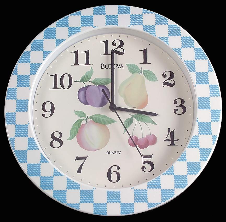 Hopscotch (Fruit) Hanging Wall Clock by Pfaltzgraff-1