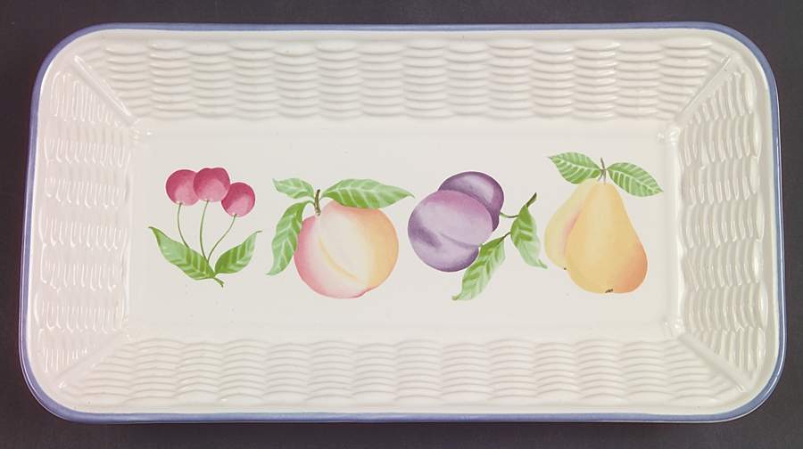 Hopscotch (Fruit) Bread Basket Tray by Pfaltzgraff-1
