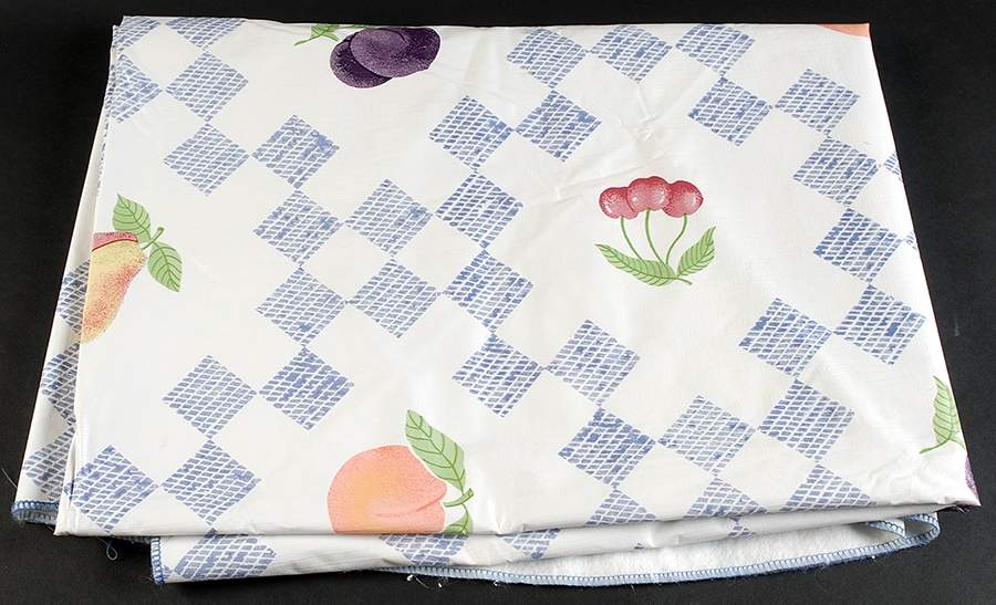 Hopscotch (Fruit) Oval Vinyl Tablecloth 52" X 70" by Pfaltzgraff-1