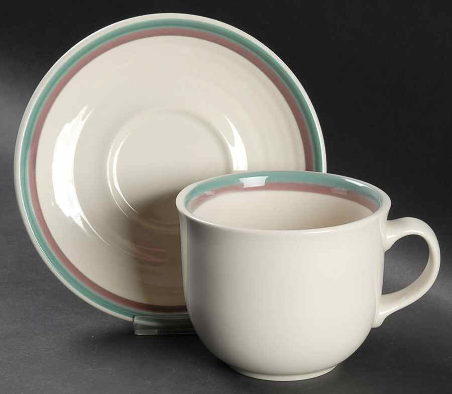 Juniper Oversized Cup & Saucer Set by Pfaltzgraff-1