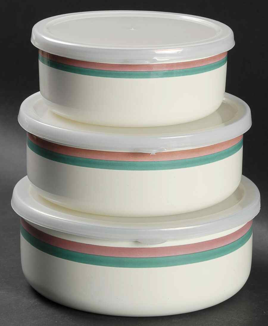 Juniper 3 Pc Metal Bowl W/Plastclid (5 3/4",6 5/8",7 1/4") by Pfaltzgraff-1