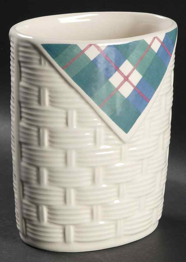 Juniper Basketweave Utensil Holder by Pfaltzgraff-1