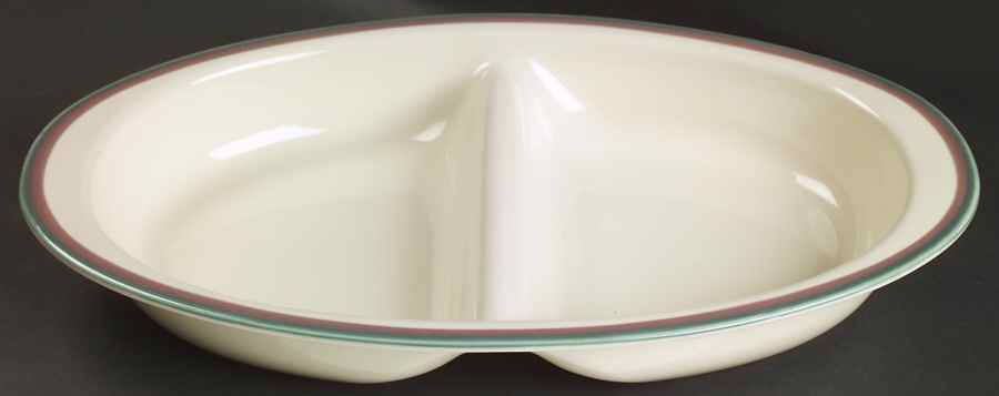 Juniper 14" Oval Divided Vegetable Bowl by Pfaltzgraff-1