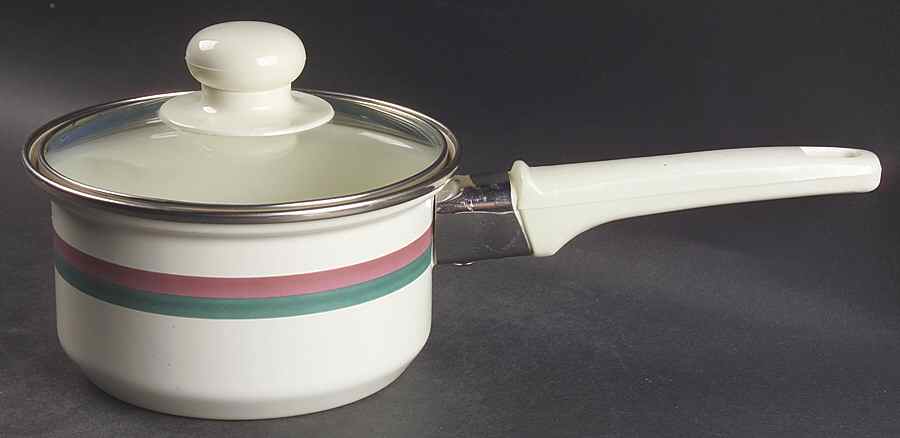 Juniper 1 Quart Metal Cvrd Saucepan with Glass Lid by Pfaltzgraff-1
