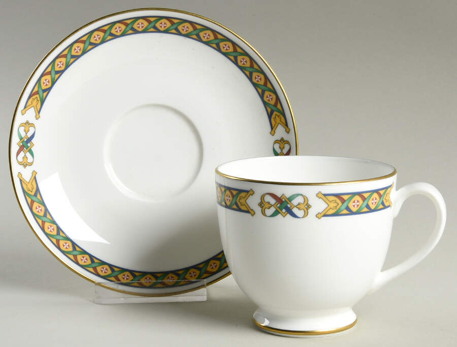 Keltie Footed Cup & Saucer Set by Pfaltzgraff-1