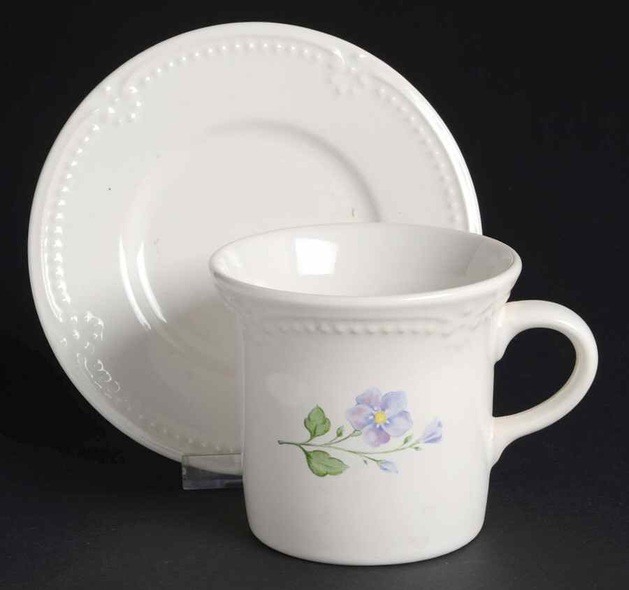 Laralynn Flat Cup & Saucer Set by Pfaltzgraff-1