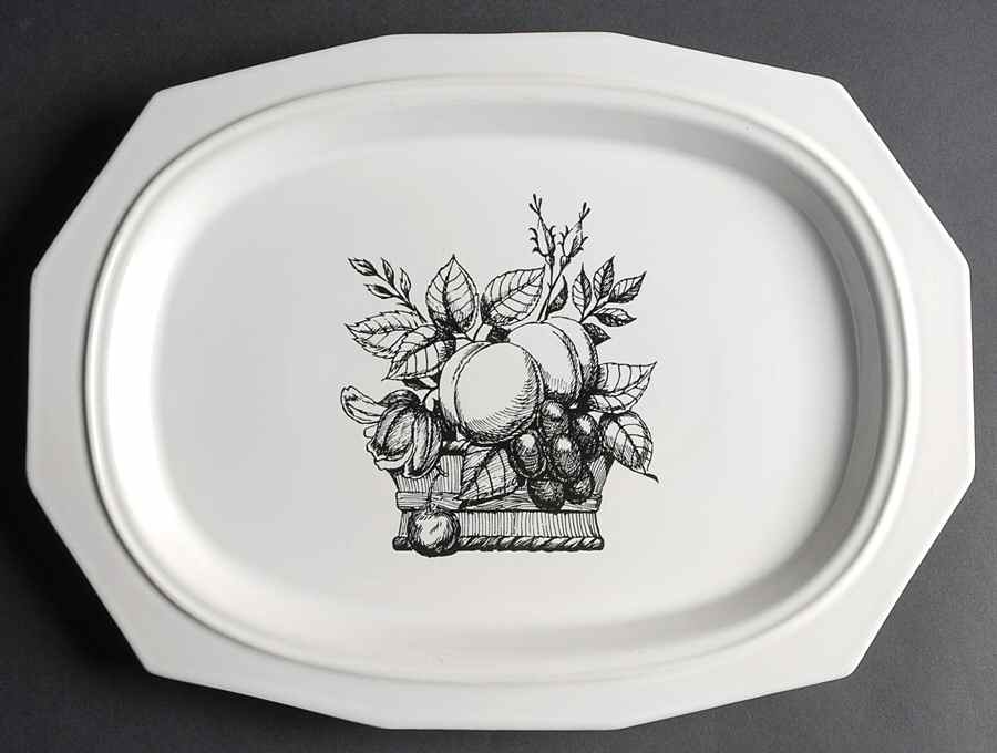 Market Basket 14" Oval Serving Platter by Pfaltzgraff-1
