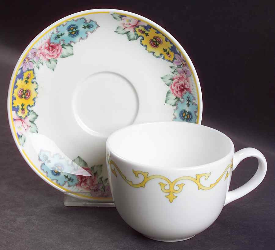 Madelaine Flat Cup & Saucer Set by Pfaltzgraff-1