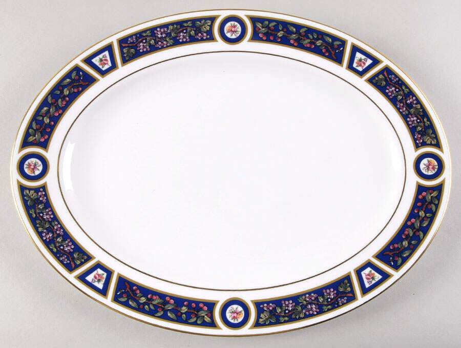 Marble Garden 14" Oval Serving Platter by Pfaltzgraff-1