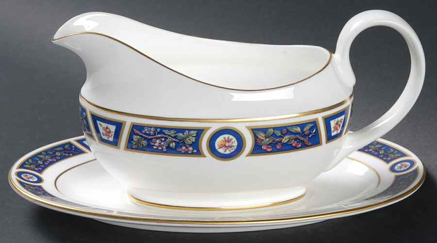 Marble Garden Gravy Boat & Underplate by Pfaltzgraff-1