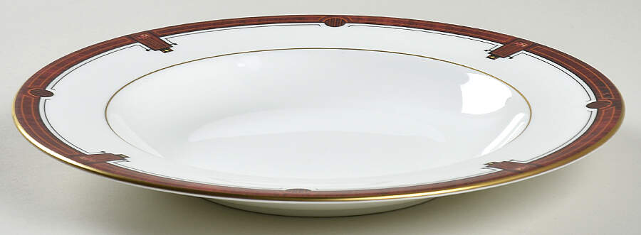 Marquetry Large Rim Soup Bowl by Pfaltzgraff-1