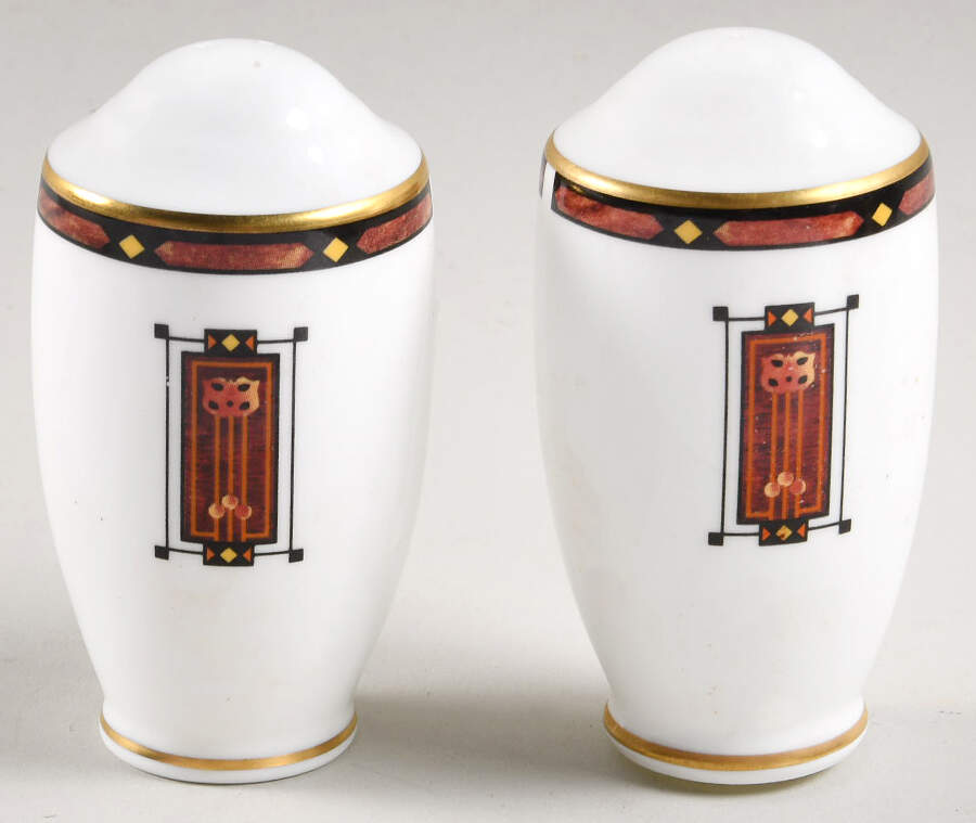 Marquetry Salt & Pepper Set by Pfaltzgraff-1