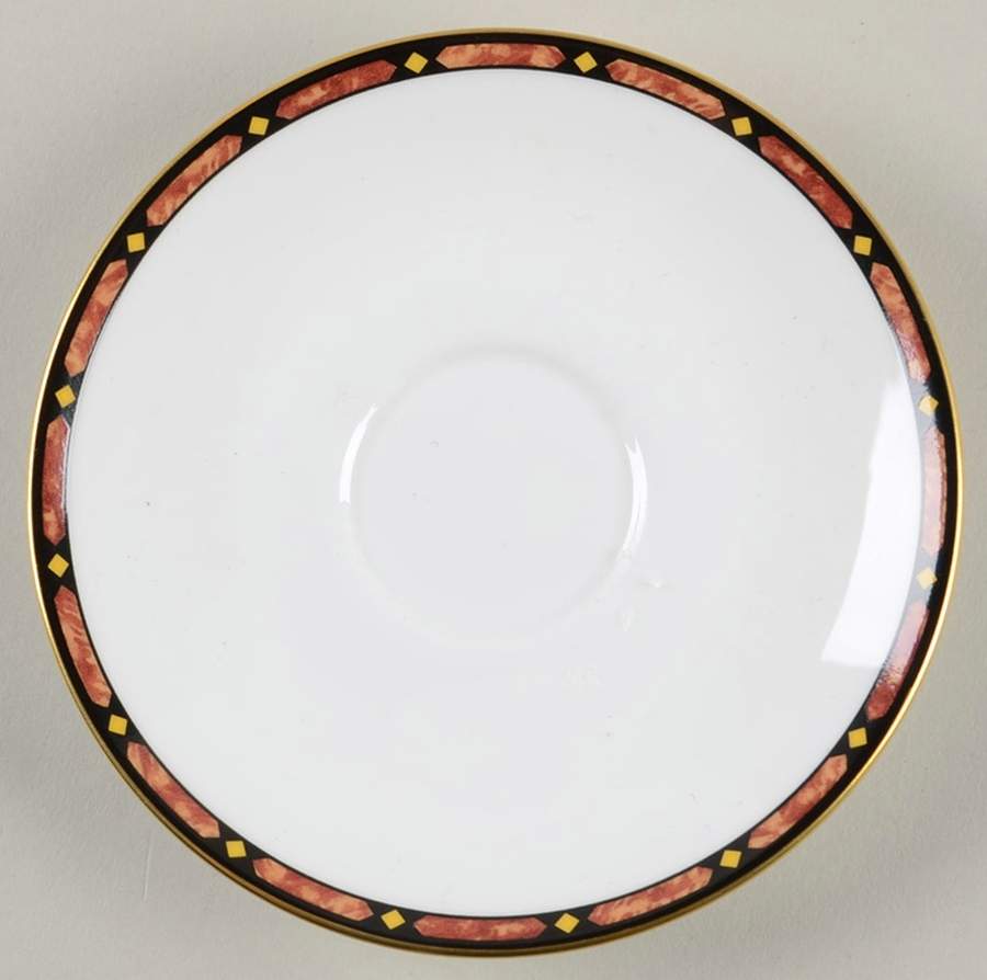 Marquetry Saucer for Demitasse Cup by Pfaltzgraff-1