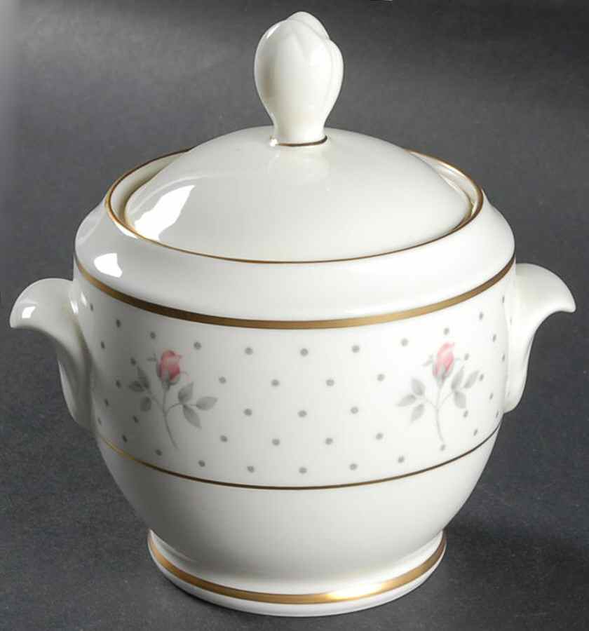 Mayfair (Gold Trim) Sugar Bowl & Lid by Pfaltzgraff-1