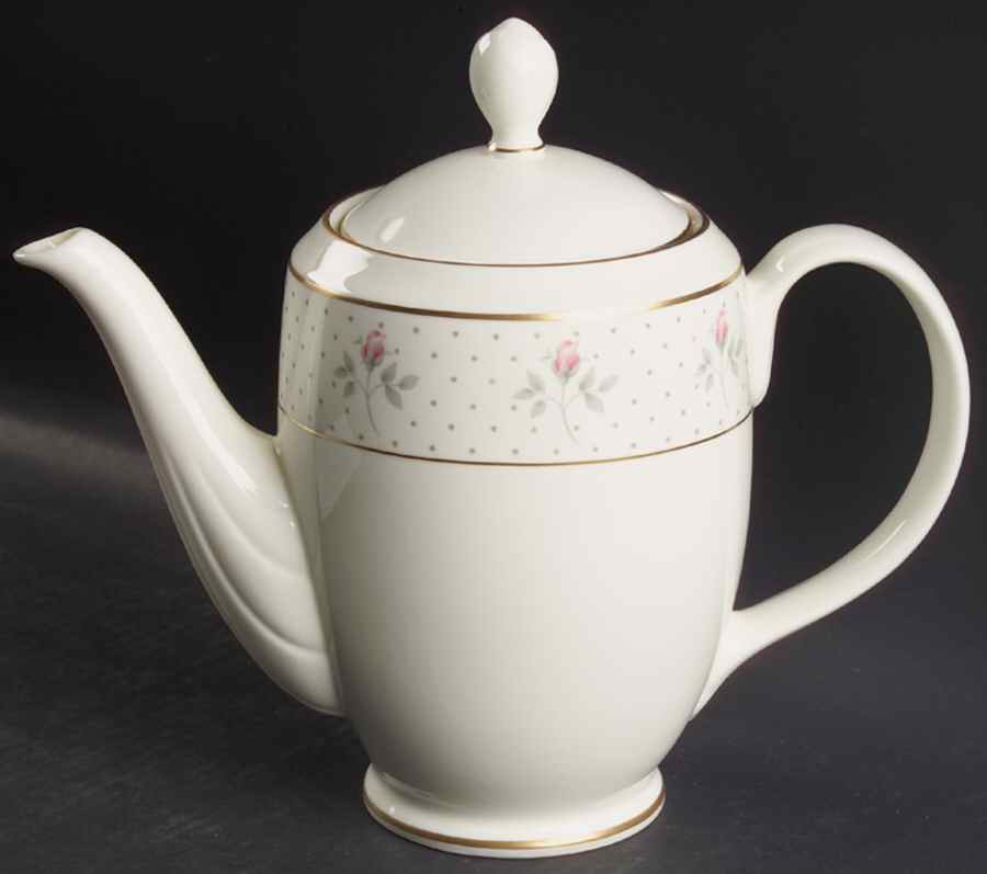Mayfair (Gold Trim) Coffee Pot & Lid by Pfaltzgraff-1