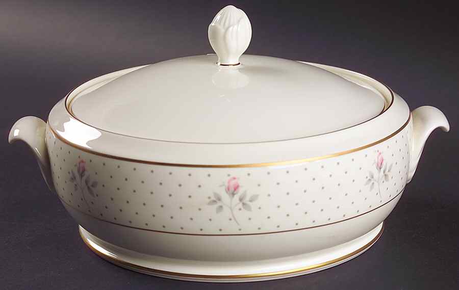 Mayfair (Gold Trim) Round Covered Vegetable by Pfaltzgraff-1