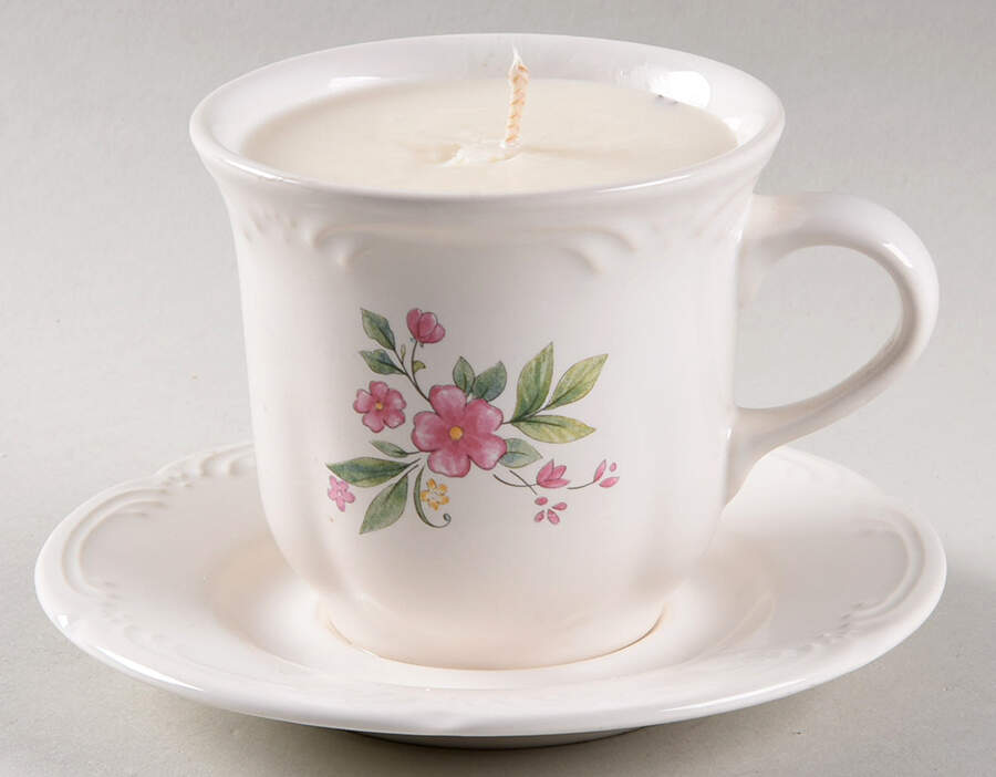 Meadow Lane Scented Cup & Saucer Candle-Coffee  HC by Pfaltzgraff-1