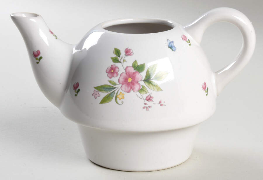 Meadow Lane Individual Teapot with Cup Teapot No Lid by Pfaltzgraff-1