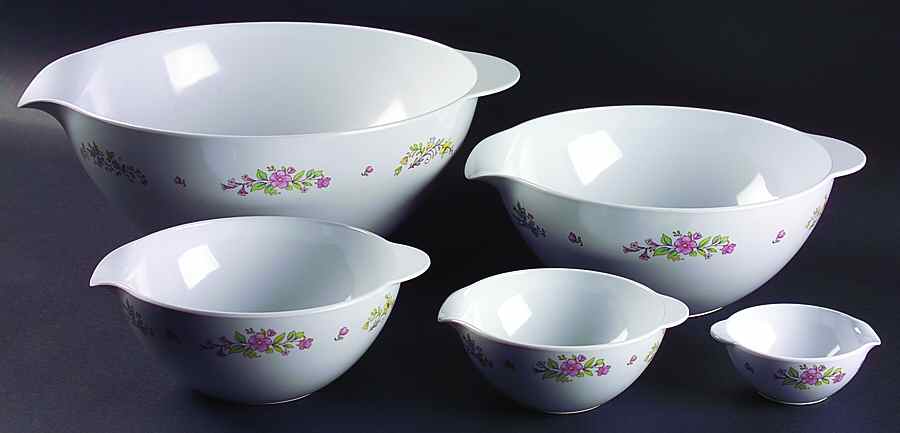 Meadow Lane (Set of 5) Nesting Melamine Mixing Bowls by Pfaltzgraff-1