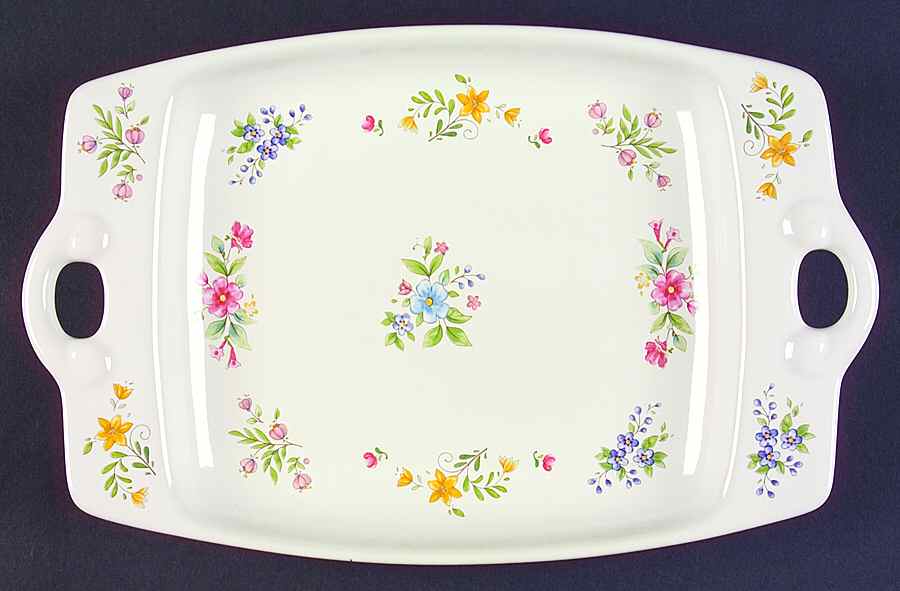 Meadow Lane 12" Rectangular Serving Platter by Pfaltzgraff-1